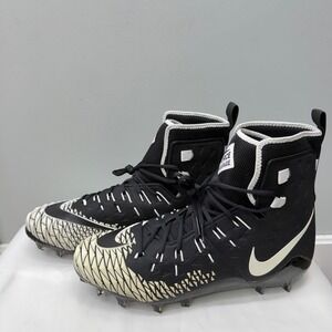 NWOT Nike Force Savage Elite Football Cleats Men's 17 Black White 857063-010
